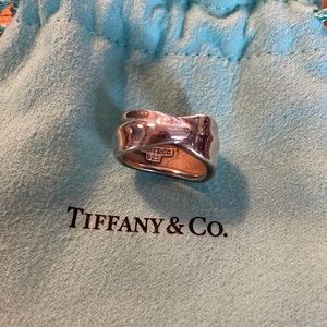 Tiffany & Co. Sterling Silver Leaf Ring, Size 5